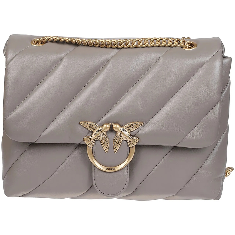 Pinko Fourre-tout Love Big Puff Maxi Quilt Bag Grey grau