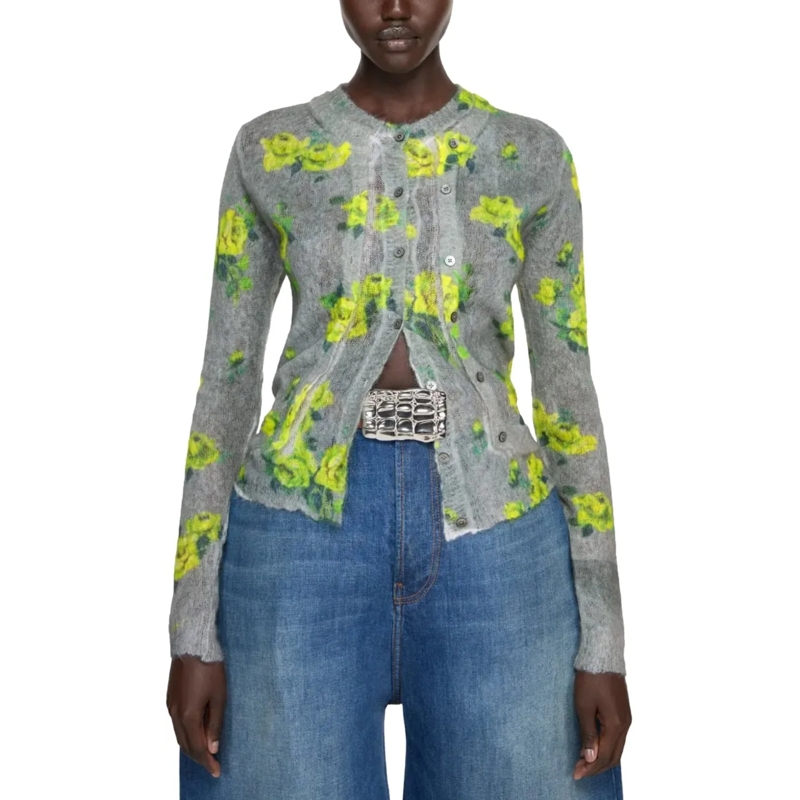 Acne Studios T-Shirt Longsleeve Top Grey/multi grau (Image 5)