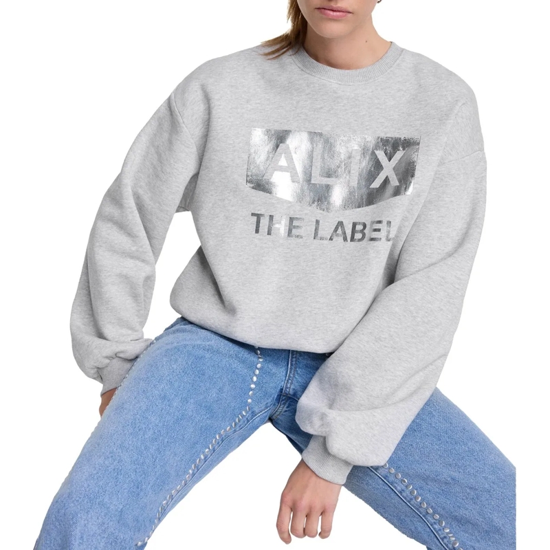 ALIX  Logo Sweater grau