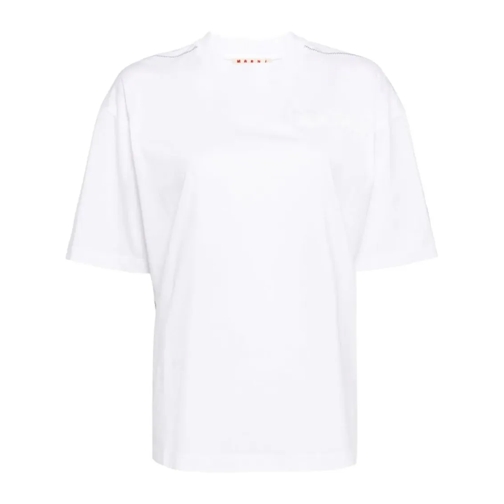 Marni Padded-Logo Organic-Cotton T-Shirt White T-shirts