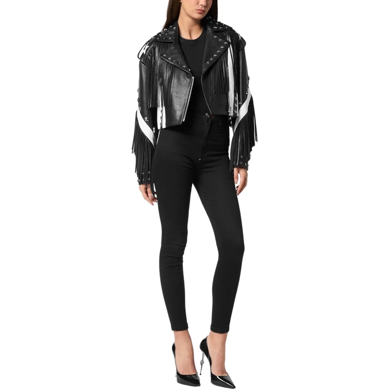 Philipp Plein Lederjacke Leder Biker schwarz(Image 4)