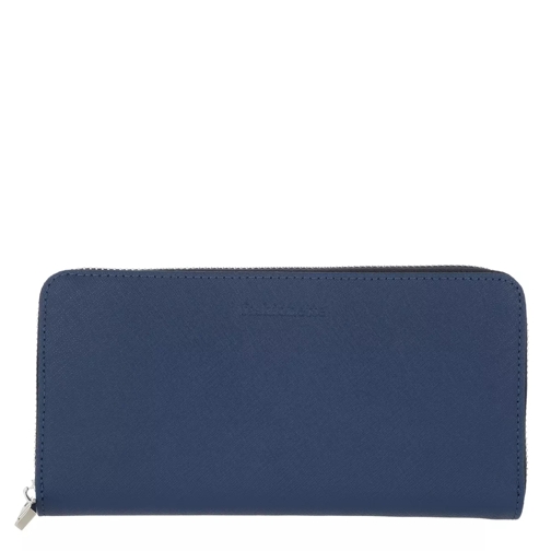 fashionette Fashionette Zip-Around Wallet Blue/Silver Portemonnaie mit Zip-Around-Reißverschluss