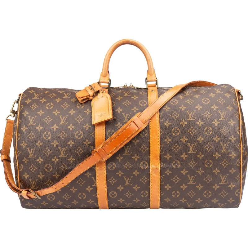 Louis Vuitton Tote Louis Vuitton Canvas Monogram Keepall 55 Bandoulie braun