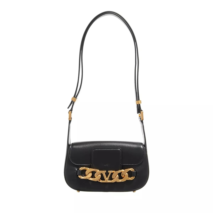 Vlogo leather crossbody bag Valentino Garavani Black in Leather
