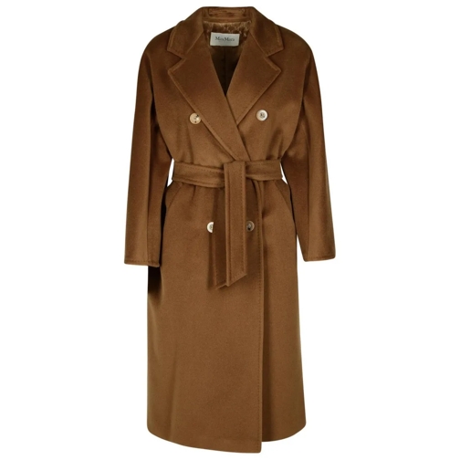 Max Mara Madame' Brown Wool Blend Coat Brown Cappotti in tinca