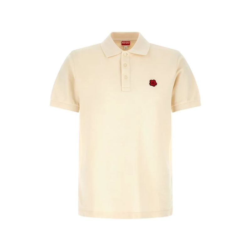 Kenzo Polohemd Minimalistic Silk And Nylon Polo Shirt Neutrals