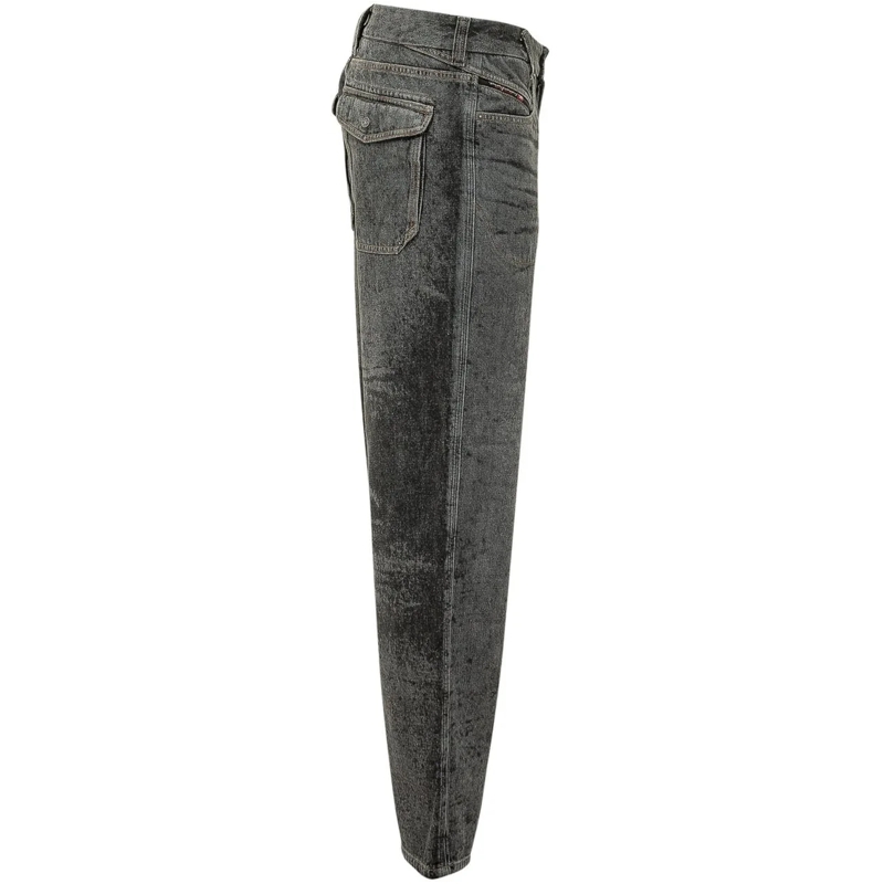 Diesel Jeans à jambe droite Jeans Dritti con Effetto Lavato dunkelgrau(Image 3)