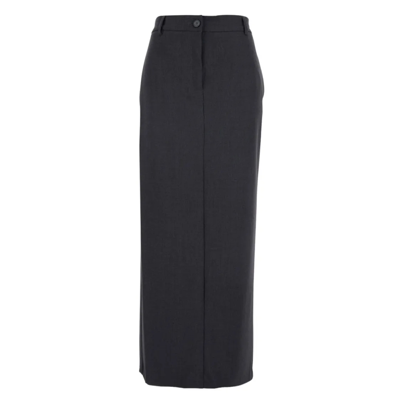 Twin-Set Jupe midi Tailored Midi Skirt With Button Closure Black