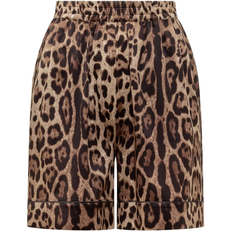 Dolce&Gabbana Shorts Shorts con Motivo Animalier beige