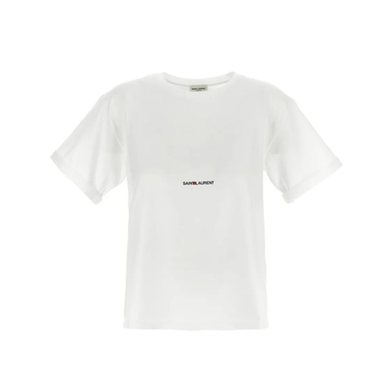 Saint Laurent T-shirt Cotton Logo T-Shirt White
