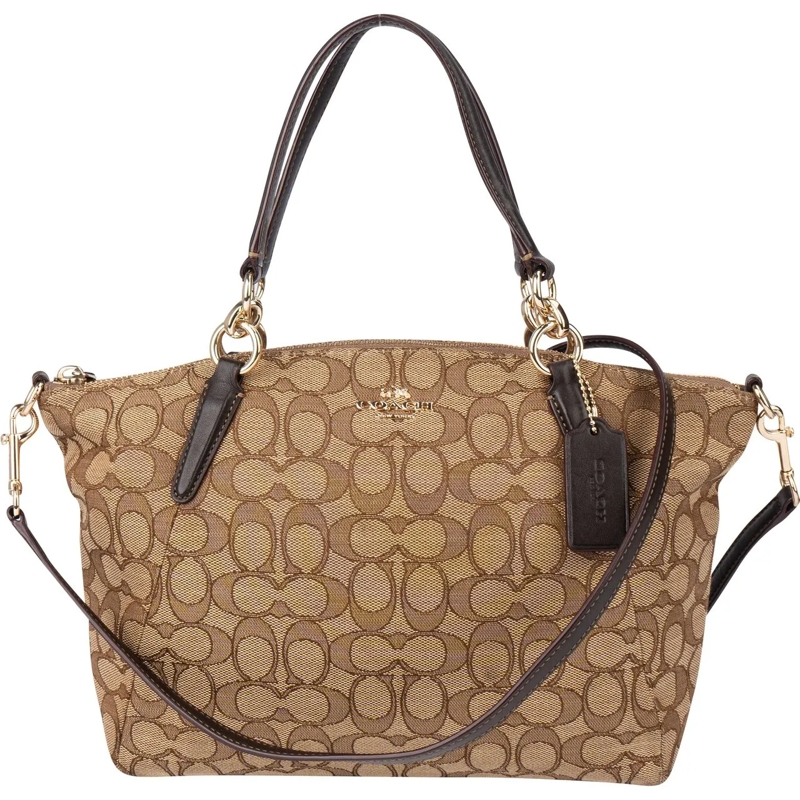 Coach Tote Coach Signature Monogram Kelsey Handbag braun