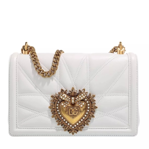 Dolce&Gabbana Devotion Matelasse Quilted Shoulder Bag White Sac à bandoulière