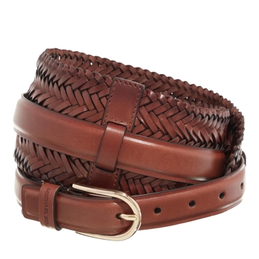 Michael Kors 85Mm Braided Waist Belt Set Luggage Waist Belt