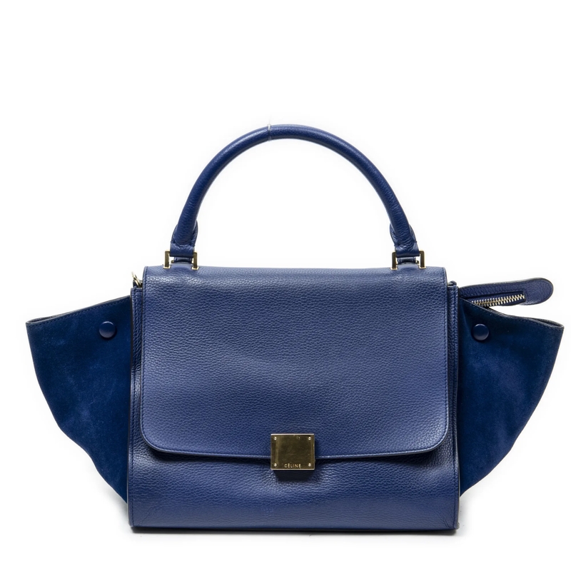 Celine Crossbody Bag Small Trapeze royalblau