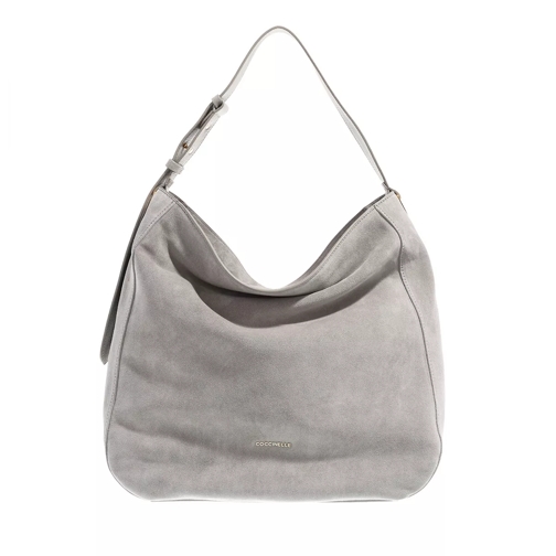 Coccinelle Lea Suede Shopping Bag Stone Hobo Bag