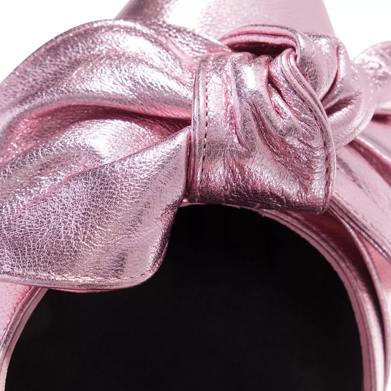 Ted Baker Pumps Ryal 100mm Metallic Bow Court Shoe Light Pink(Image 3)