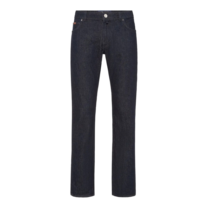 BILLIONAIRE Jeans mit geradem Bein Supergerader Schnitt dark blue washed