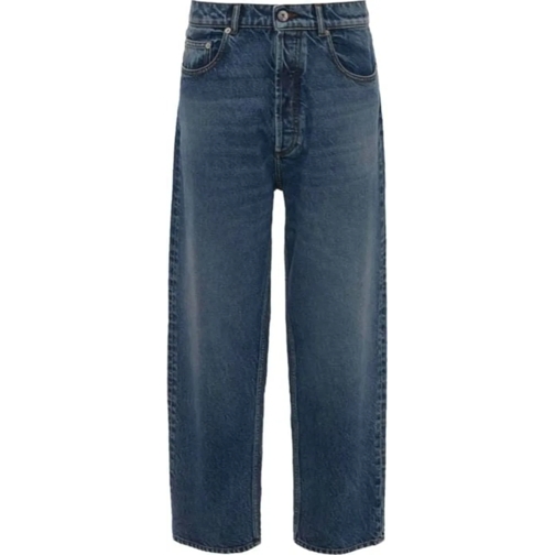 J.W.Anderson  Cropped Straight Leg Jeans Mid Blue blau