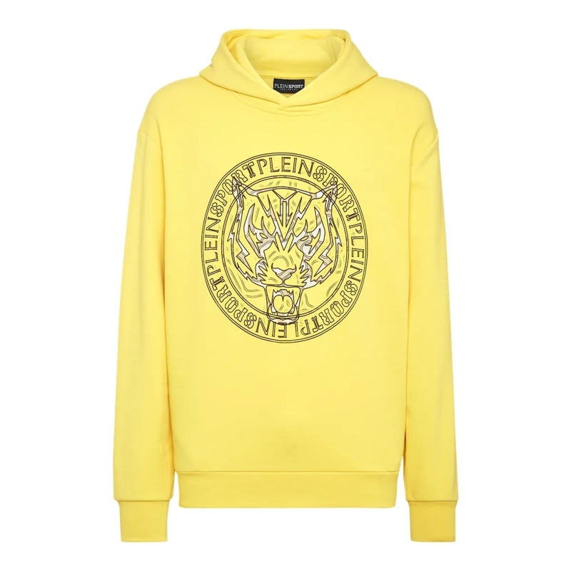Plein Sport Top Hoodie Tiger gelb
