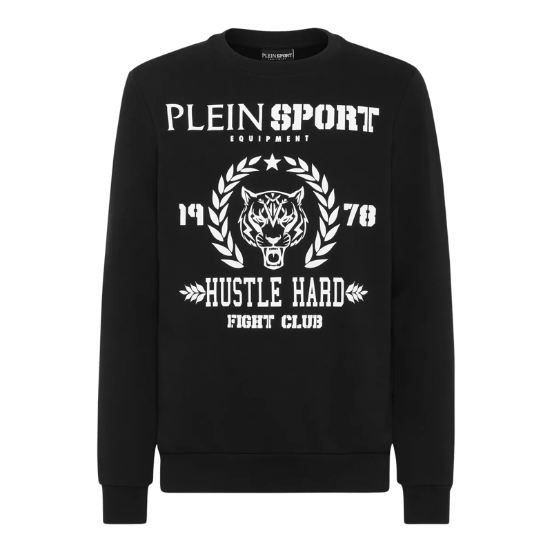 Plein Sport Top Sweatshirt Tiger schwarz