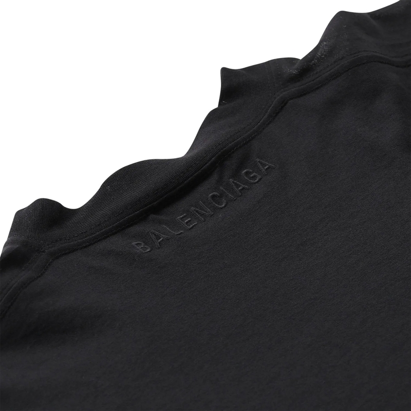 Balenciaga Minikleid T-Shirt mit Schleppe schwarz(Image 5)