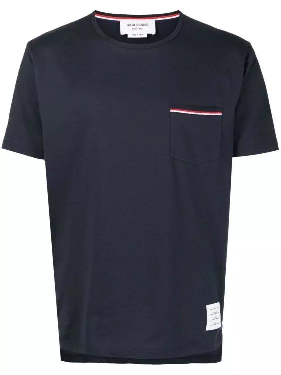 Thom Browne - Ss Pocket T-Shirt - Größe 3 - blau