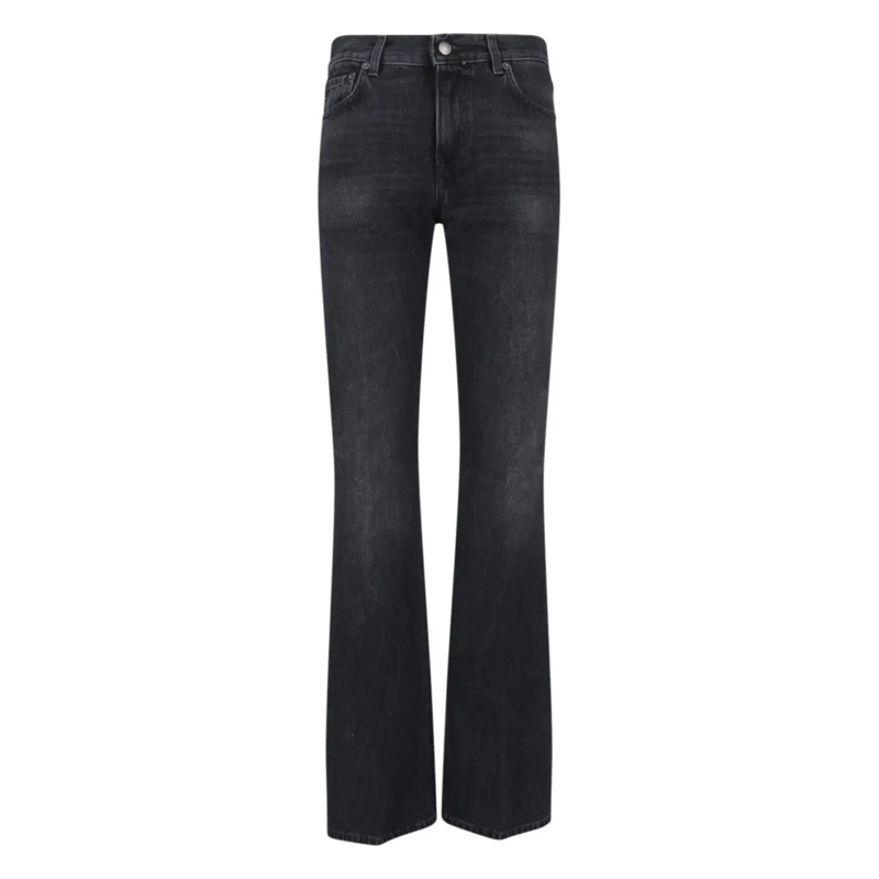 Haikure Jeans High-Waisted Bootcut Jeans With Five-Pocket Design Black