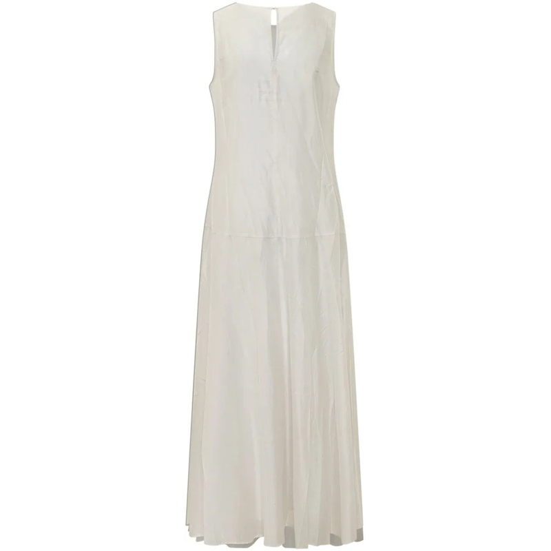 Calvin Klein Maxikleid Abito Maxi in Voile Senza Maniche weiß(Image 2)