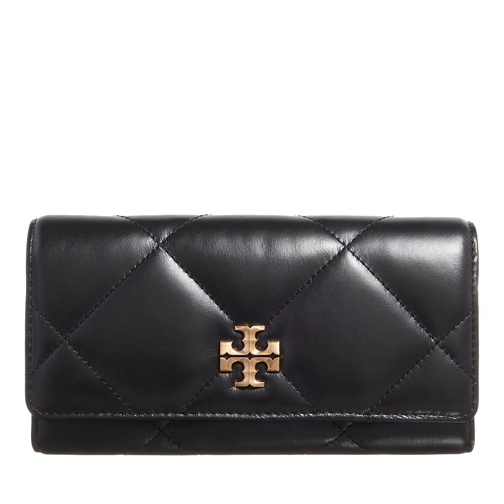 Tory Burch Portemonnaie mit Überschlag Kira Diamond Quilt Flap Wallet Black