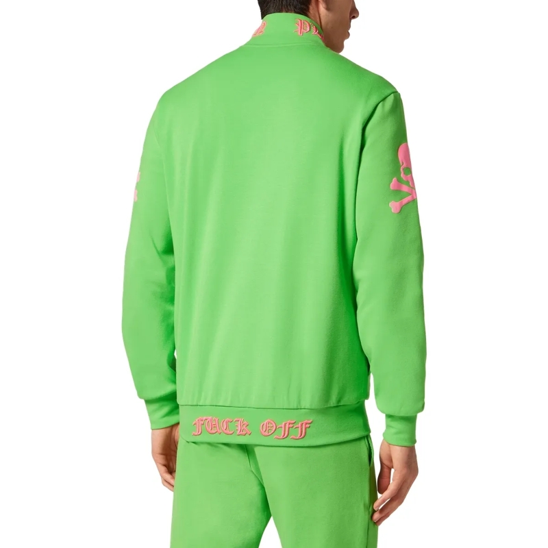 Philipp Plein Daunenjacke Sweatjacke Skull&Bones grün(Image 2)