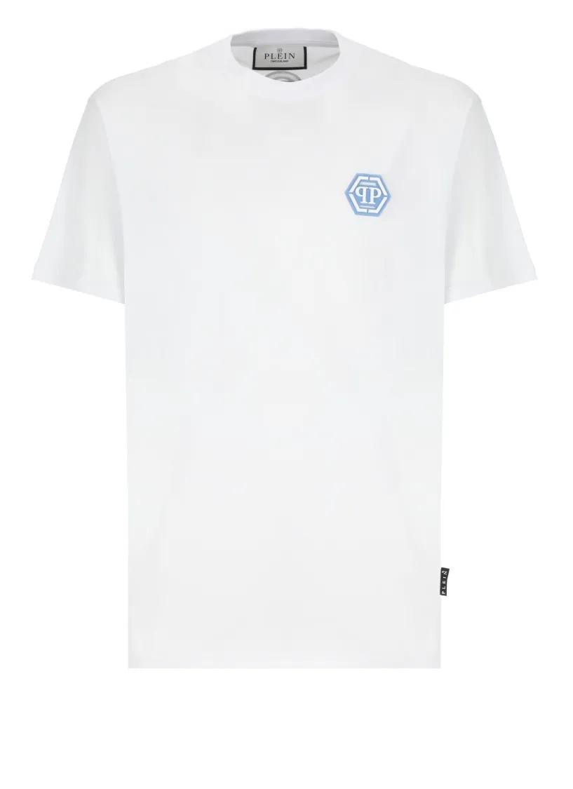 Thumbnail - Philipp Plein - White Cotton T-Shirt - Größe L - weiß