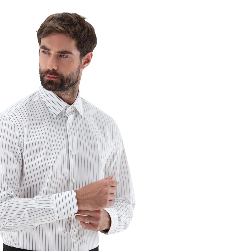 VAN LAACK Hemd Hemd Tailor Fit Druck schwarz (Image 7)