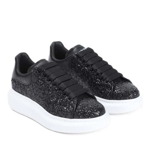 Alexander McQueen Black Leather Sneakers Black lage-top sneaker