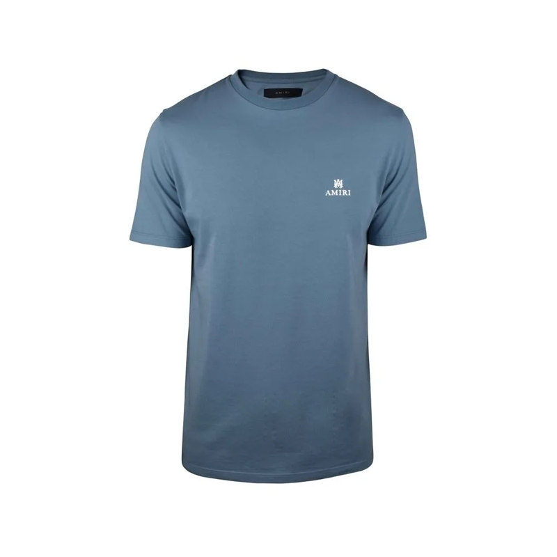 Amiri T-shirt Blue Cotton T-Shirt With Branding Blue