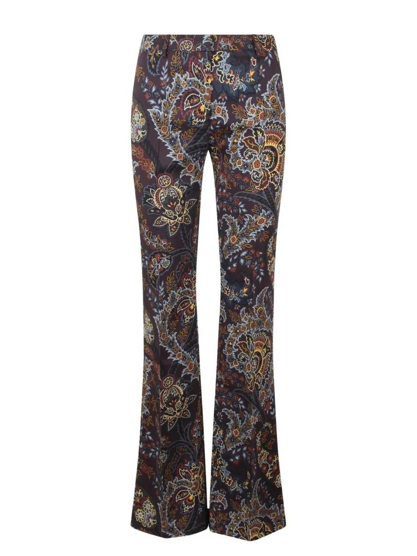 Etro - Floreal Paisley Flared Trousers - Größe 44 - bunt