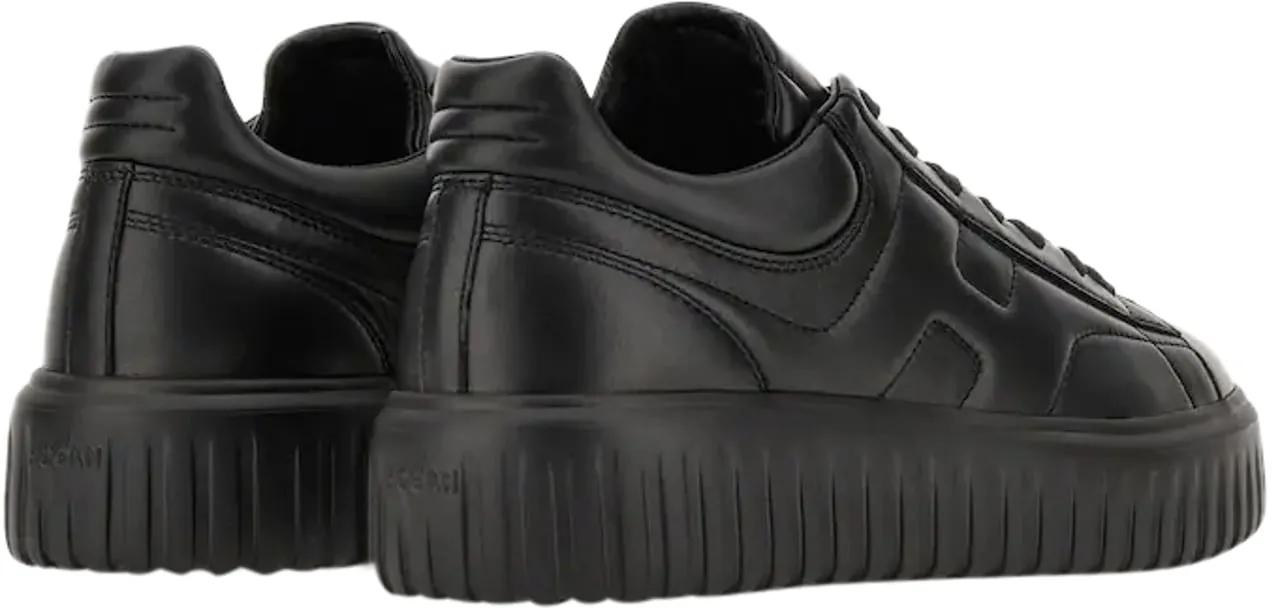 Thumbnail - Hogan Low-Top Sneaker - Monochromatic Low-Top Sneakers With Ridged Rubber - Gr. US_10 - in Schwarz - für Damen