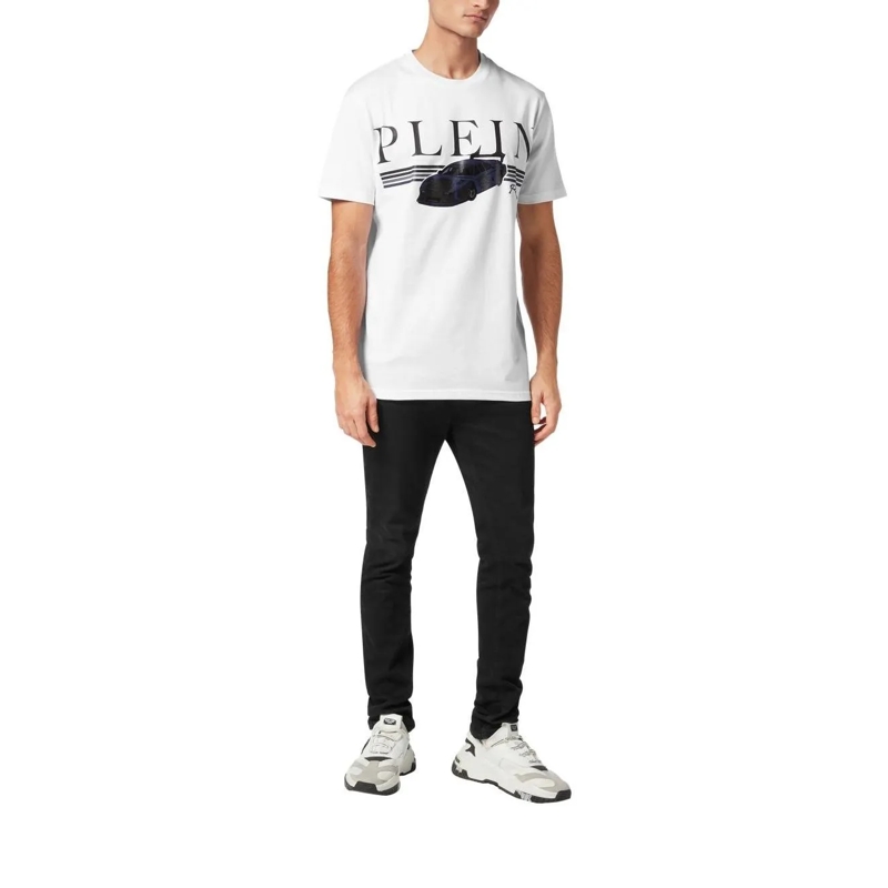 Philipp Plein T-Shirt T-Shirt Racing weiss(Image 3)