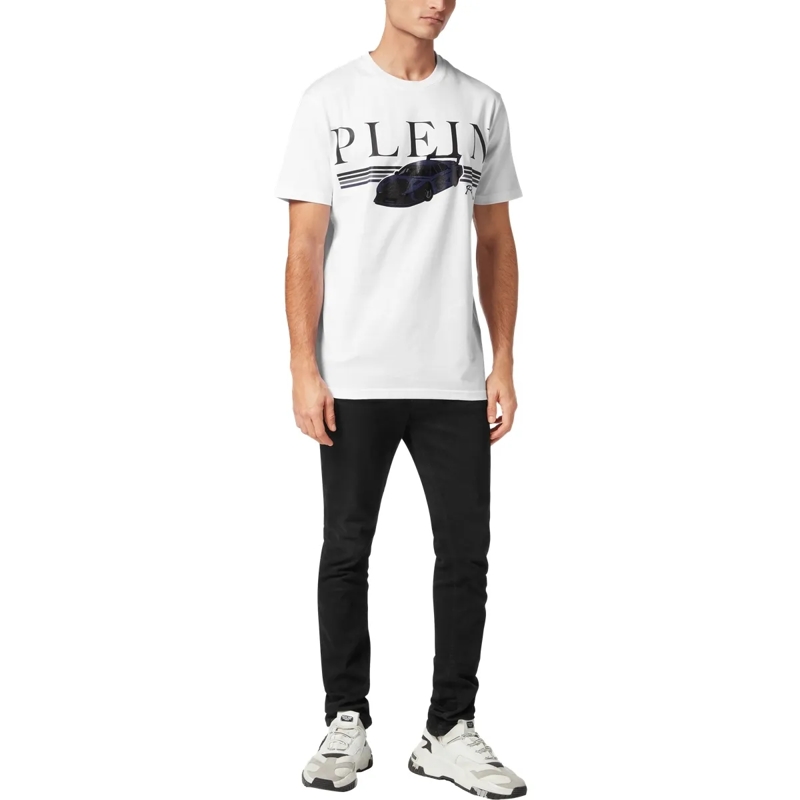 Philipp Plein T-Shirt T-Shirt Racing weiss(Image 8)
