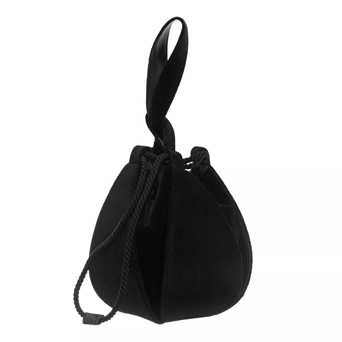Vivienne Westwood Zwarte Bucket Bag met Rock Patch Black Dames