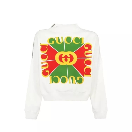 Gucci Ribbed Trims Sweatshirt White 