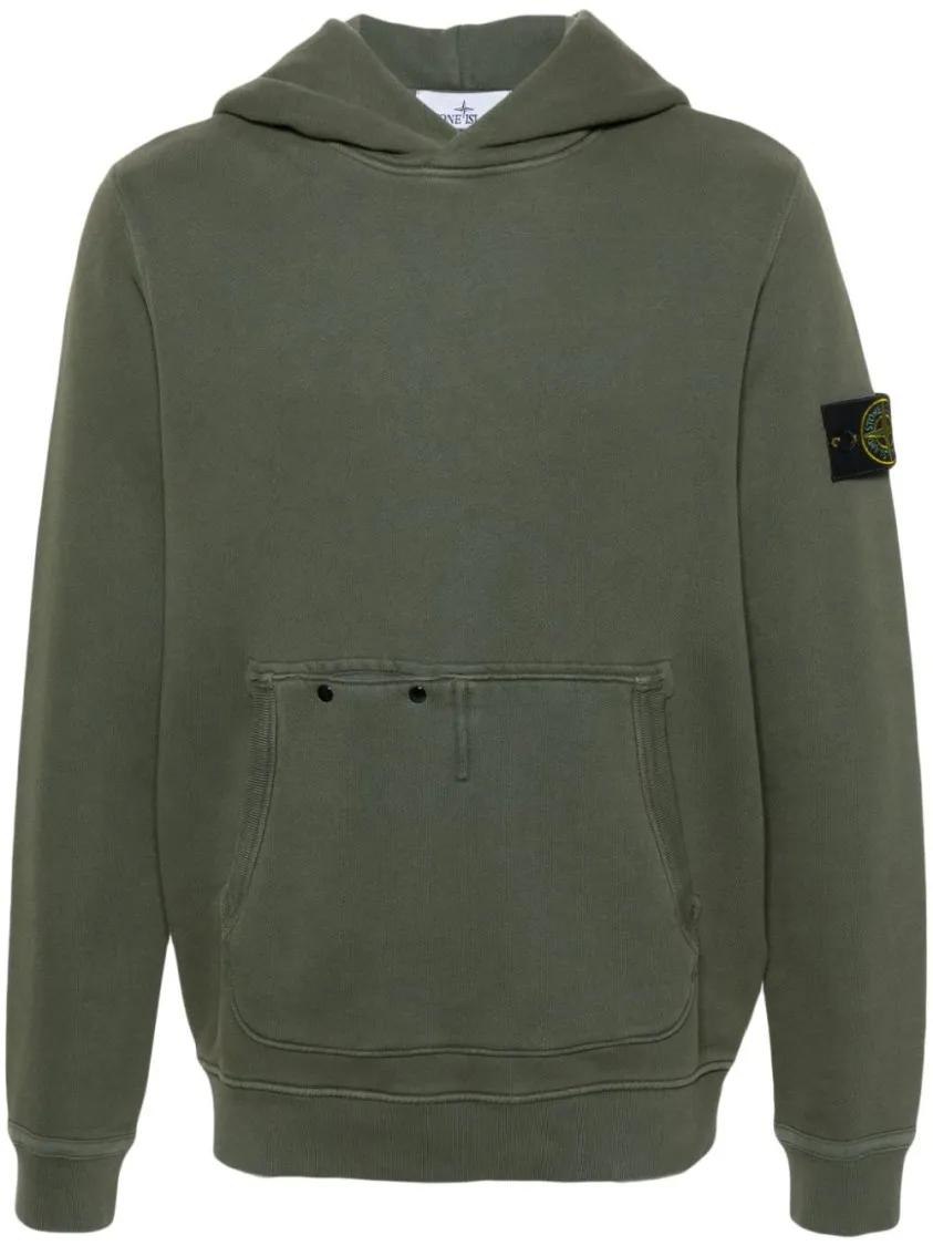 Stone Island - Compass-Badge Hoodie - Größe XL - grün