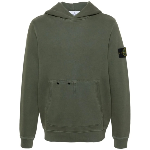 Stone Island Compass-Badge Hoodie Green Felpa con cappuccio