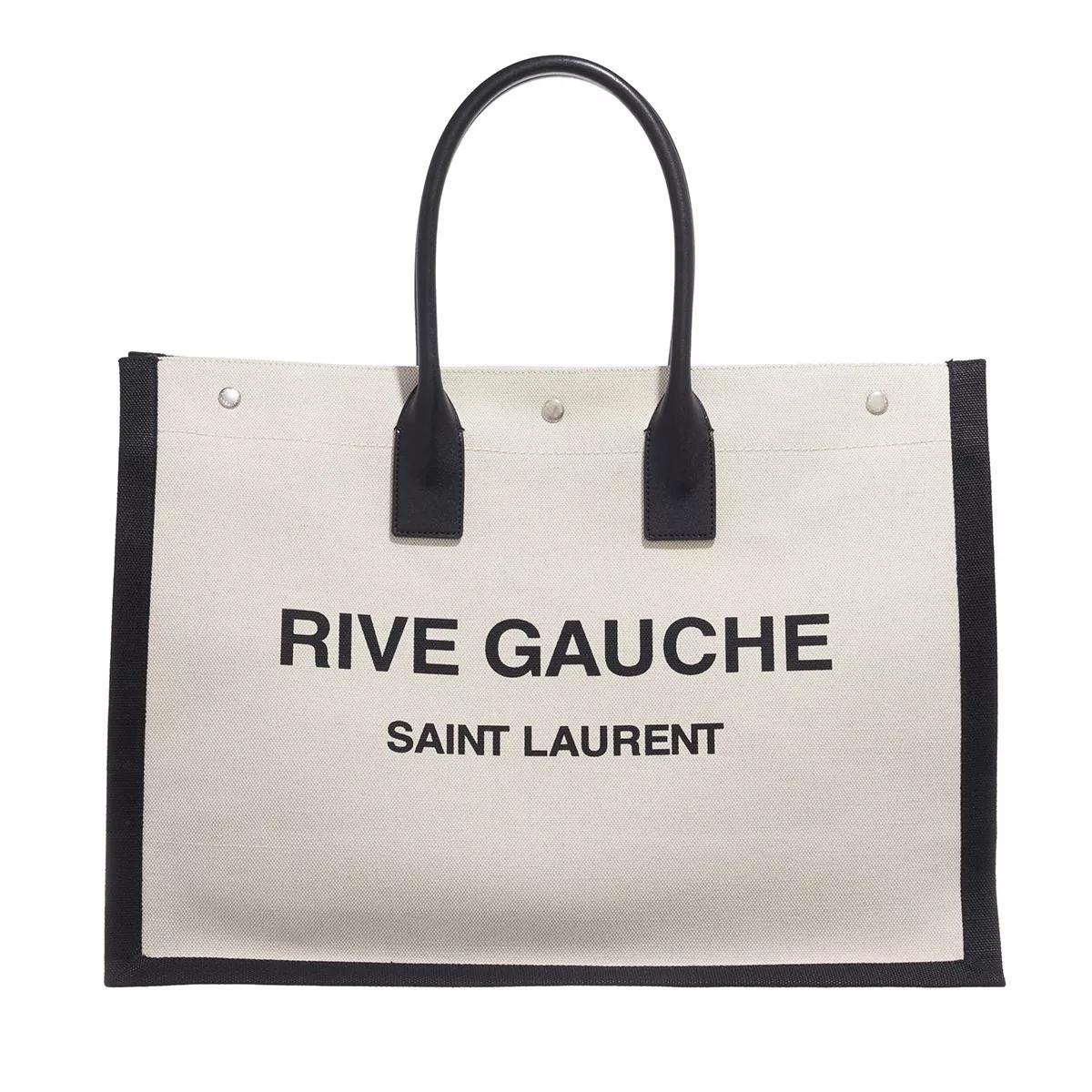 Saint Laurent Rive Gauche black canvas tote bag