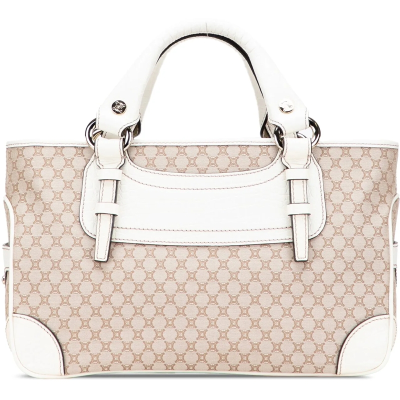 Celine Tote Macadam Canvas Boogie Handbag braun