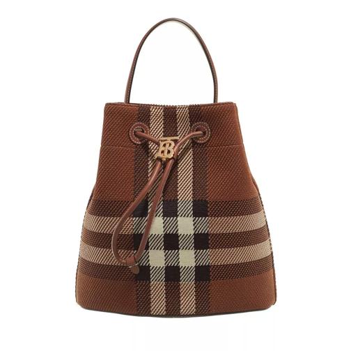 Burberry Drawstring Bucket Bag Dark Birch Brown Sac reporter