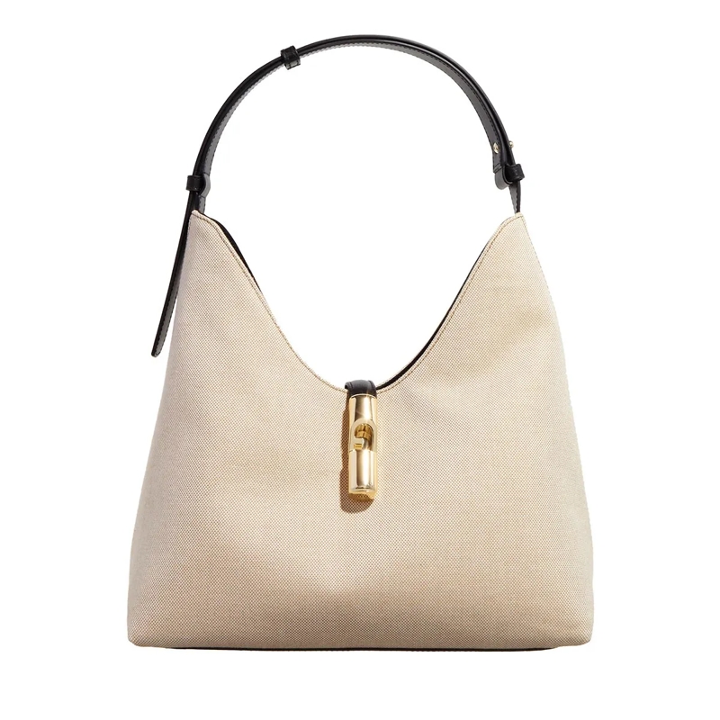 Furla Hobo Bag Furla Goccia M Hobo Naturale+Nero(Image 2)