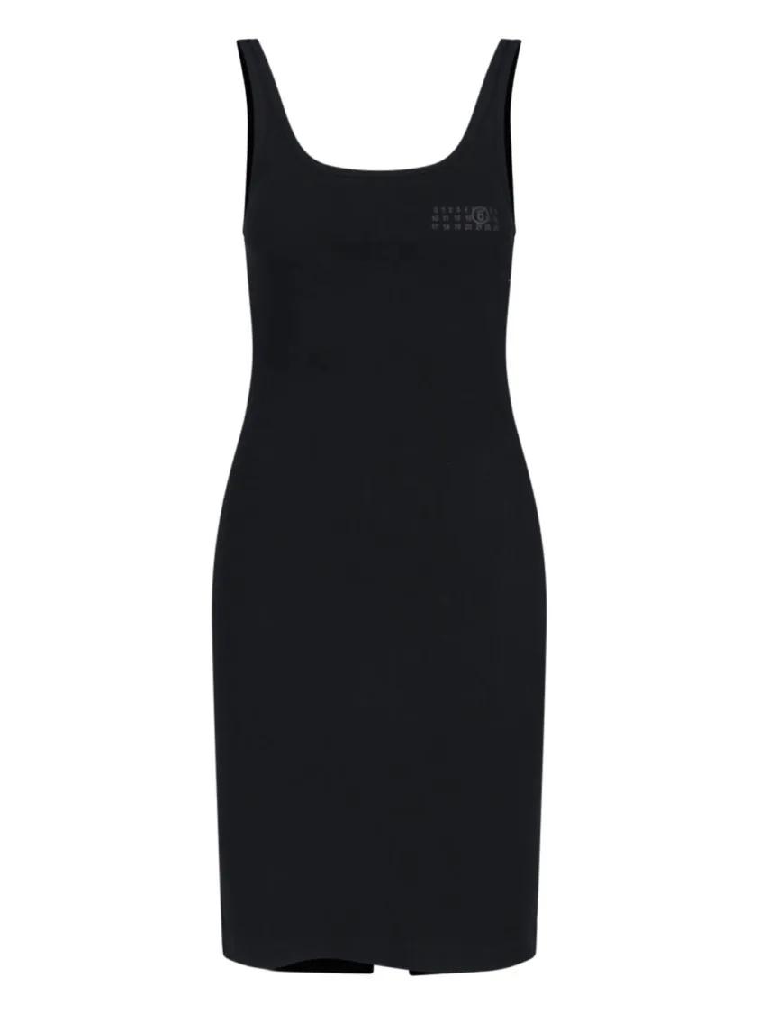 Thumbnail - MM6 Maison Margiela - Mini Dress – Black - Größe M - schwarz