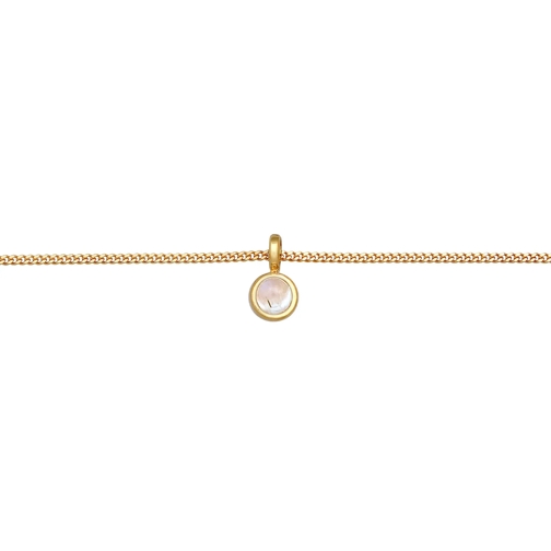 Elli Halskette Choker Mondstein Solitär Anhänger 585 Ge gold 