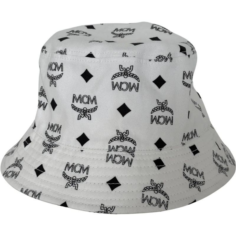 MCM Casquette MCM Visetos Bucket Hat White weiß