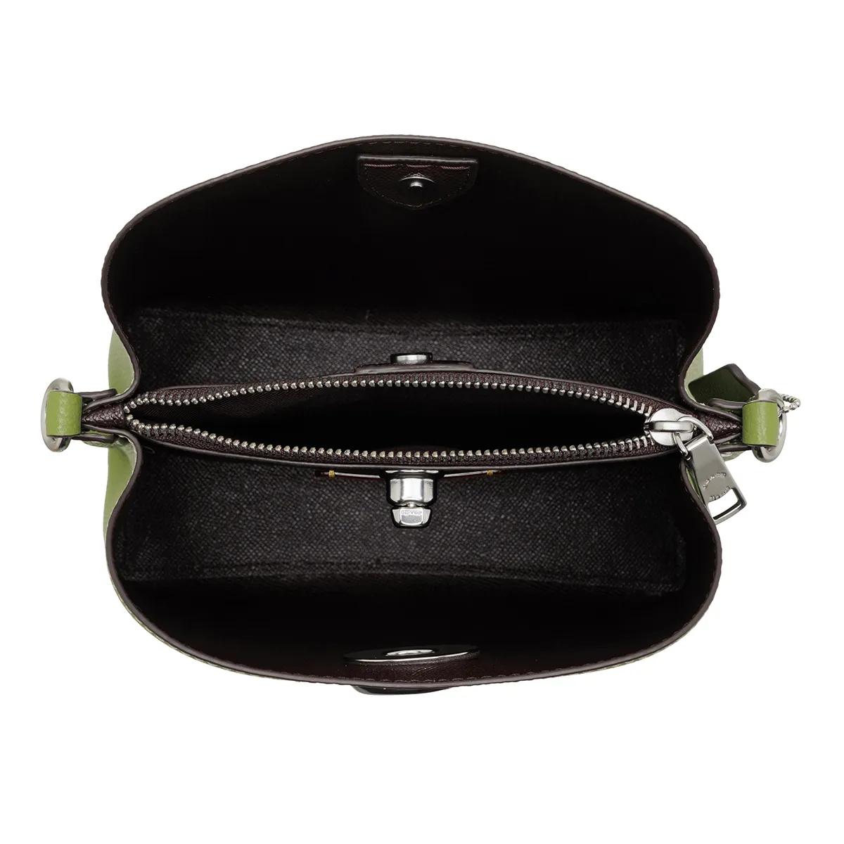 Coach Satchels Polished Pebble Leather Willow Bucket in groen